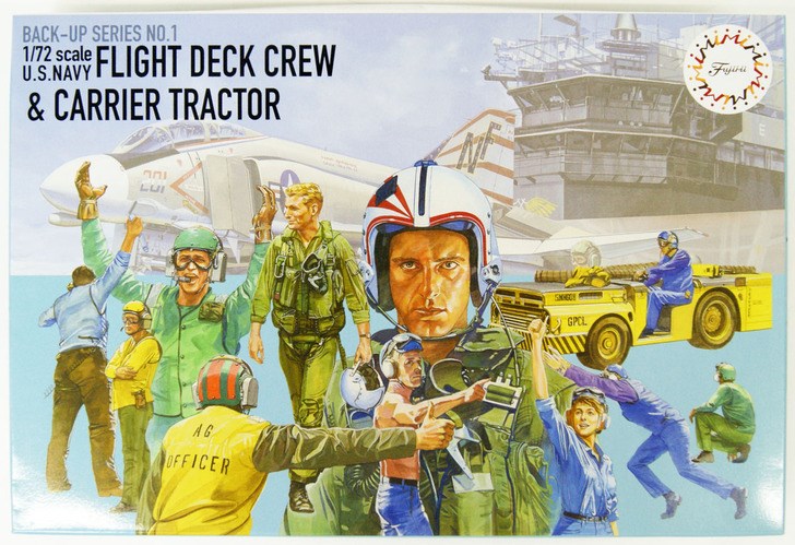 Fujimi 1/72 USN Flight Deck Crew and Carrier Tractor