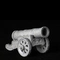 WizKids 90199 Deep Cuts Unpainted Miniatures: Large Cannon (9003820712173)