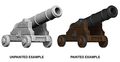 WizKids 73730 Deep Cuts Unpainted Miniatures: Cannons (9003804459245)