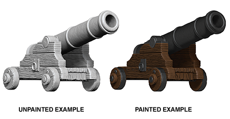 WizKids 73730 Deep Cuts Unpainted Miniatures: Cannons (9003804459245)