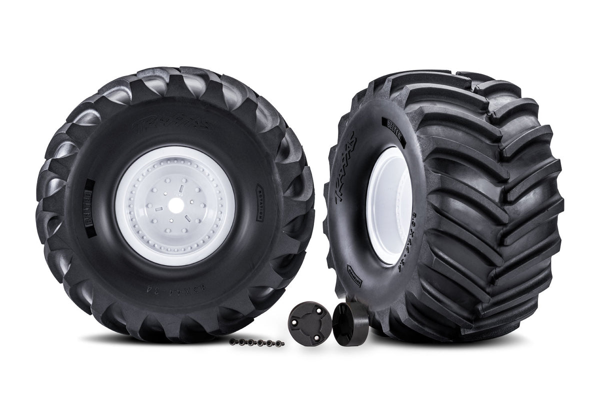 Traxxas X-Monster Wheels Terra Groove Tires RC Wheel &amp; Tyre Set 1/10 Scale - 7689 - TRX7689