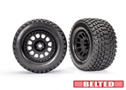 Traxxas 7862 T&W XRT RACE BLK WHL GRVX TIRE