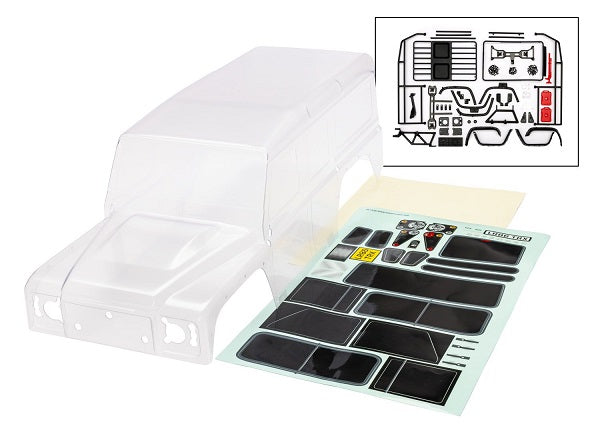 Traxxas TRX-4 Land Rover Defender Clipless Clear RC Body Shell