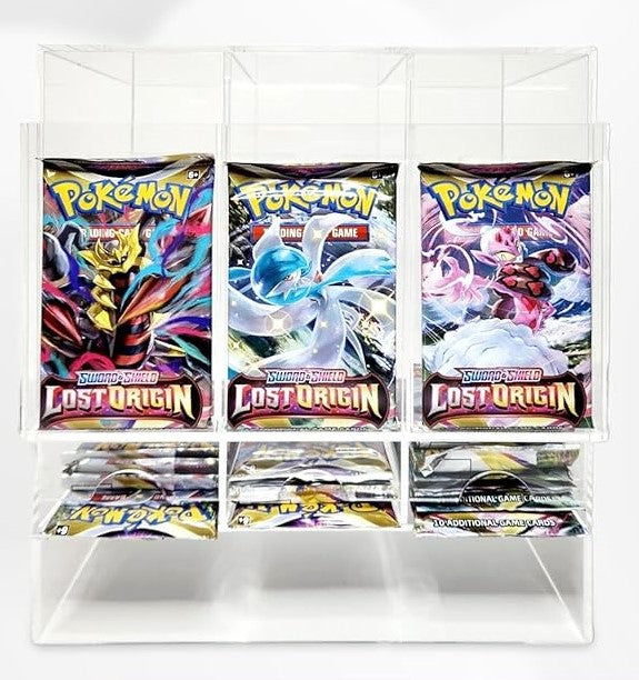 EVORETRO 4692 3-Slot Acrylic Booster Pack Dispenser (9250475639021)