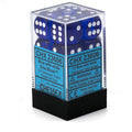 Chessex Translucent 16mm d6 Blue/white Dice Block (12 dice)