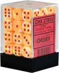 Chessex Festive 12mm d6 Sunburst/red Dice Block (36 dice)