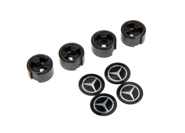 Traxxas Centre Caps Mercedes-Benz G 500 4x4 Black RC Wheel (Set of 4) - 8873