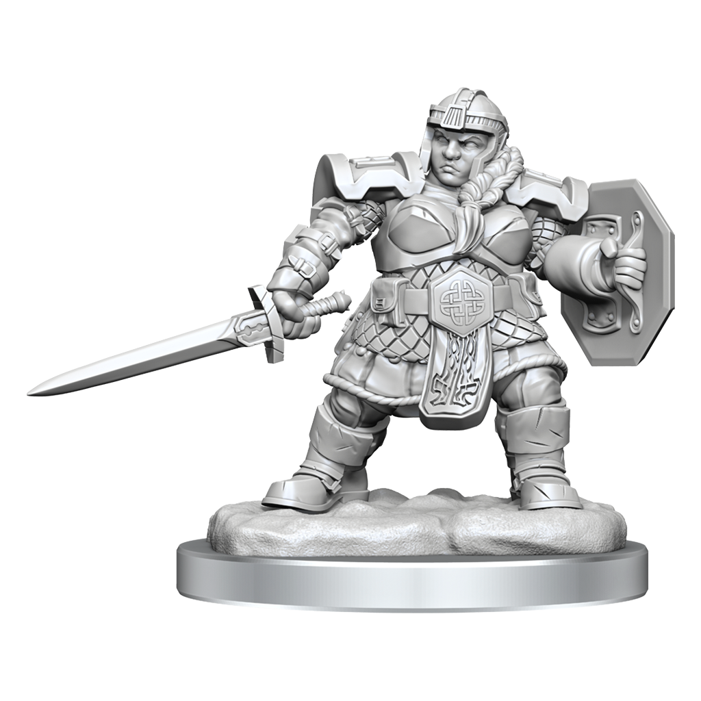 WizKids D&D Nolzur's Marvelous Miniatures: Dwarf Fighter Female - WZK90406