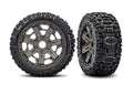 Traxxas 9071-GRAY Tires & Wheels 3.0 Gray Wheel/ Sledgehammer Beltd (8873559195885)