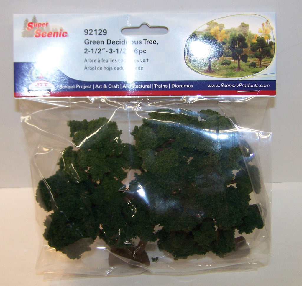 JTT Scenery 92129 Green Deciduous 2.5- 3.5" (6) - Hobby City NZ