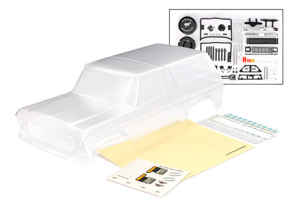 Traxxas 9240 Body 79 Bronco Complete Clear W/ Accy (8814947565805)