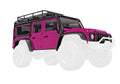 Traxxas TRX-4M Land Rover Defender Assembled Pink RC Car Body 1/18 Scale - 9712 - TRX9712-PINK