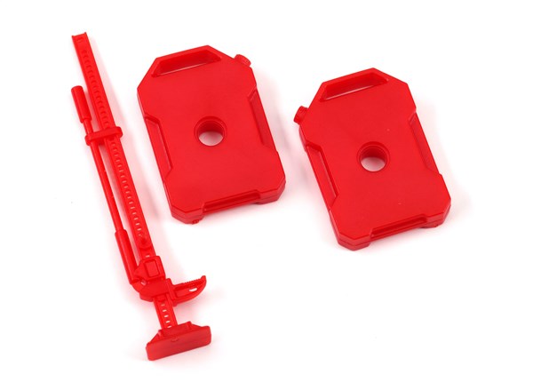 Traxxas 9721 Fuel canisters (left & right)/ jack (red) (fits #9712 body) - Hobby City NZ
