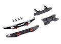 Traxxas 9735X BUMPER FRONT (1) REAR (1) ALUM BLK (8404531675373)