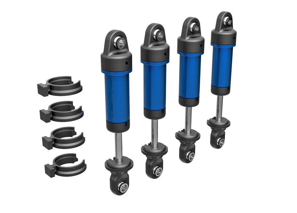 Traxxas 9764-BLUE Shocks GTM 6061-T6 aluminum (blue-anodized) (4) (8120433836269)