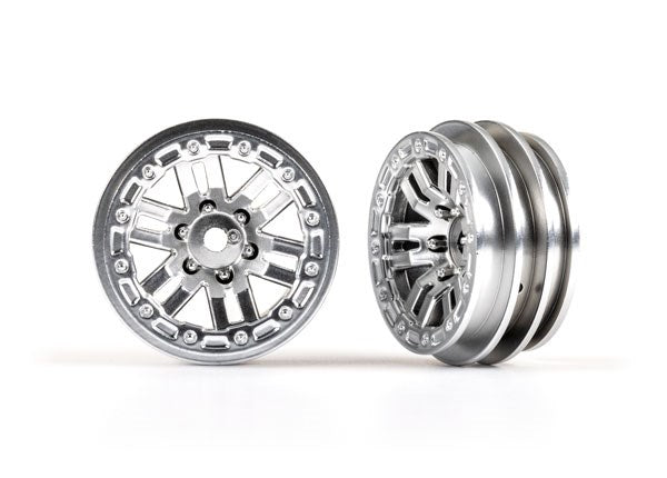 Traxxas 9768-SATIN Wheels 1.0" (satin chrome) (2) (8120434360557)