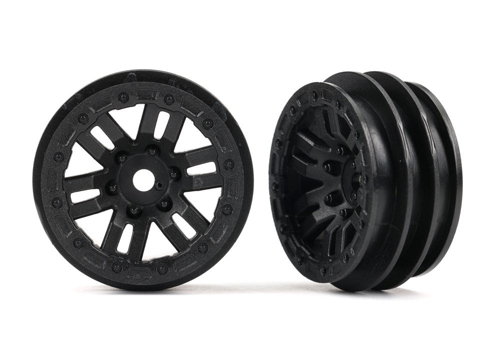 Traxxas 9768 Wheels 1.0" (black) (2) (8120434196717)
