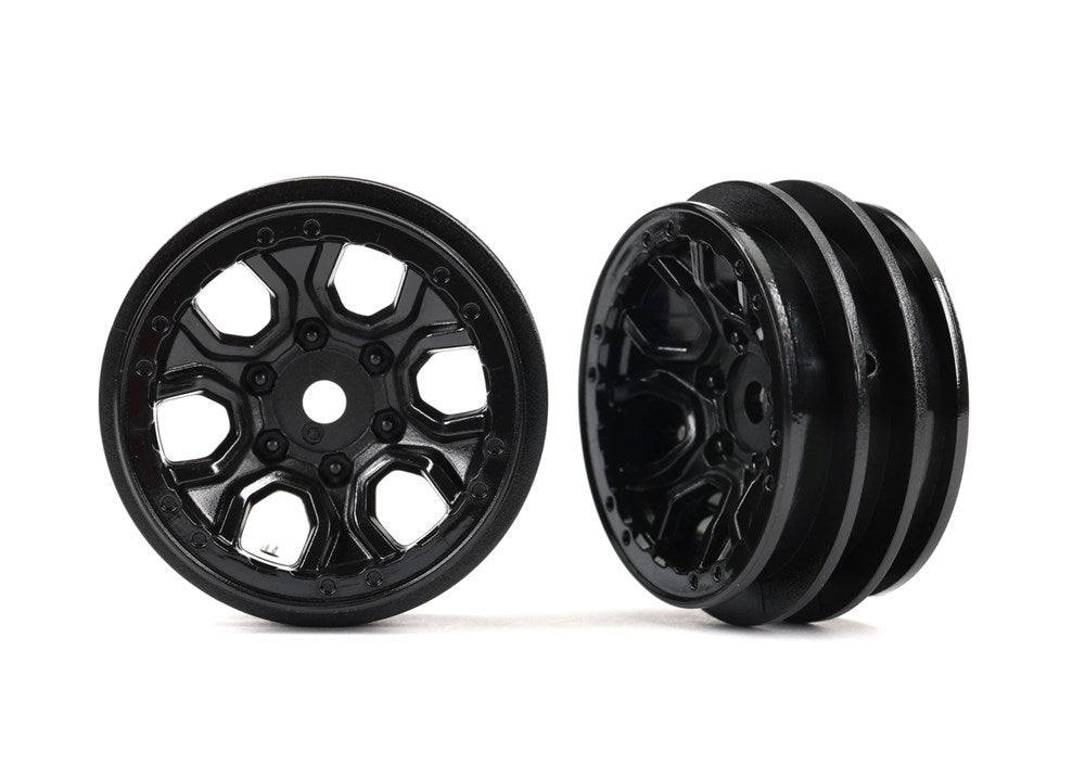 Traxxas 9770 Wheels 1.0" (black) (2) (8120434524397)