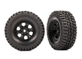 Traxxas 9774 Tires & wheels assembled (black 1.0" wheels BFGoodrich Mud-Terrain T/A KM3 2.2x1.0" tires) (2) (8120434852077)