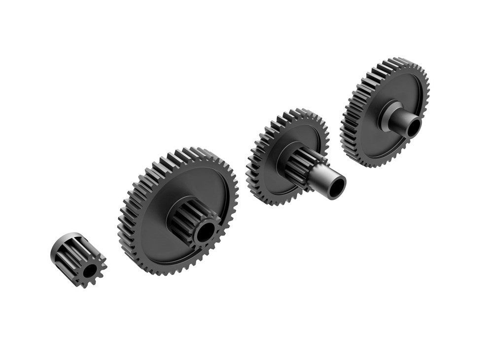 Traxxas 9776R Gear set transmission low range (crawl) (40.3:1 reduction ratio)/ pinion gear 11-tooth (8150707405037)