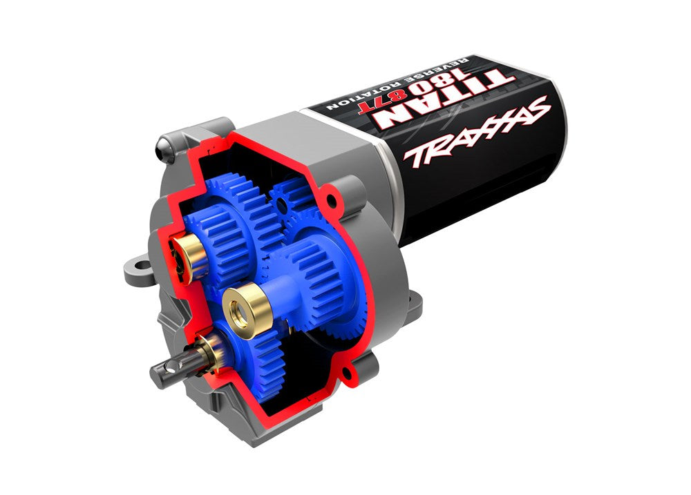 Traxxas 9791X Transmission complete (speed gearing) (includes Titan 87T motor) (8120435572973)