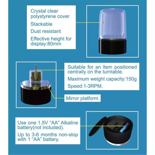 Trumpeter 09831 Turntable Display 84 x 47mm with 83mm dome (round top) - Hobby City NZ