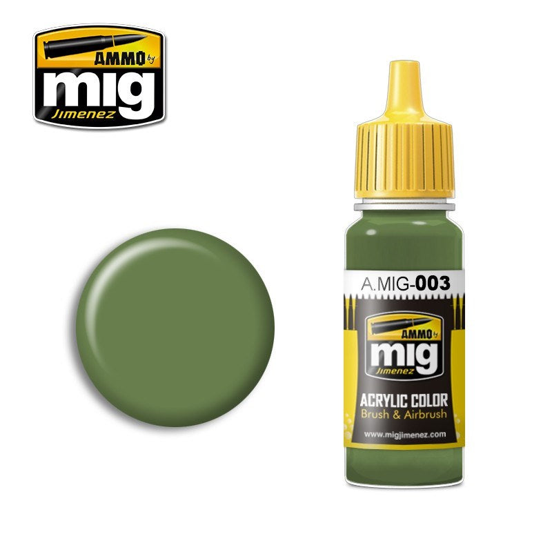 AMMO by Mig Jimenez A.MIG-0003 RAL 6011 RESEDAGRN (1885146185777)