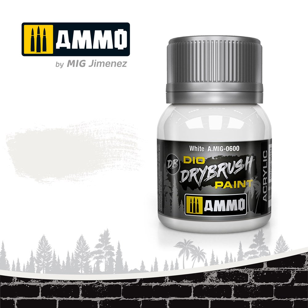 AMMO of Mig Jimenez A.MIG-0600 Drybrush White (6548861222961)