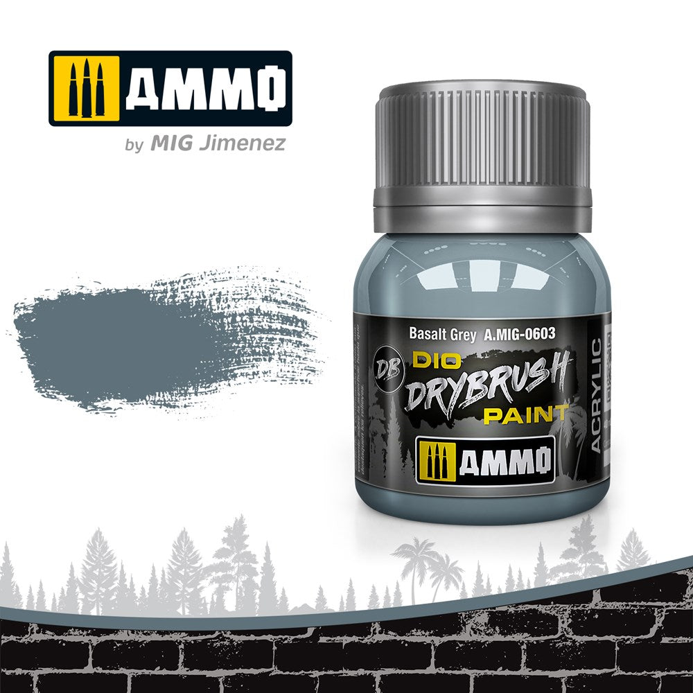 AMMO of Mig Jimenez A.MIG-0603 Drybrush Basalt Grey (6548861354033)