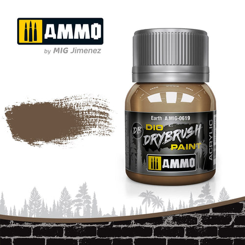 AMMO of Mig Jimenez A.MIG-0619 Drybrush Earth (6548861943857)
