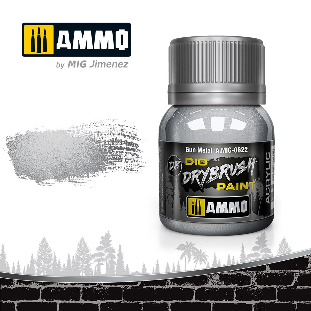 AMMO of Mig Jimenez A.MIG-0622 Drybrush Gun Metal (6548862042161)