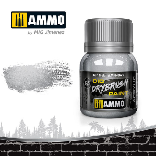 AMMO of Mig Jimenez A.MIG-0622 Drybrush Gun Metal (6548862042161)