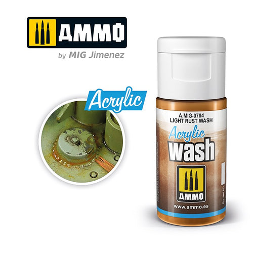 AMMO by Mig Jimenez 0704 Acrylic Filter Light Rust Wash (6660655317041)