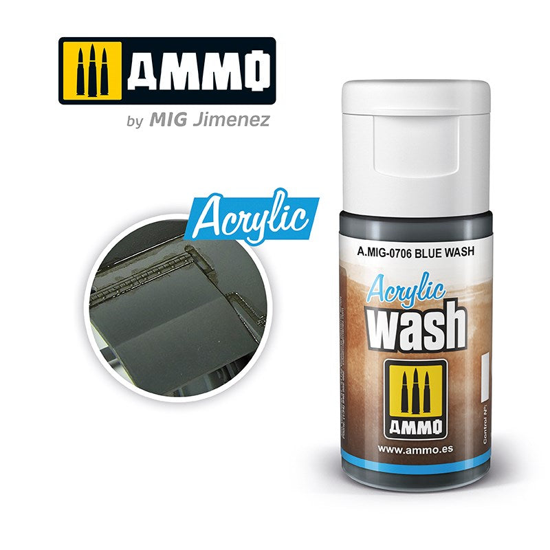 AMMO by Mig Jimenez 0706 Acrylic Filter Blue Wash (6660655382577)
