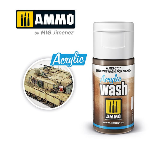 AMMO by Mig Jimenez 0707 Acrylic Filter Brown Wash For Sand - Hobby City NZ