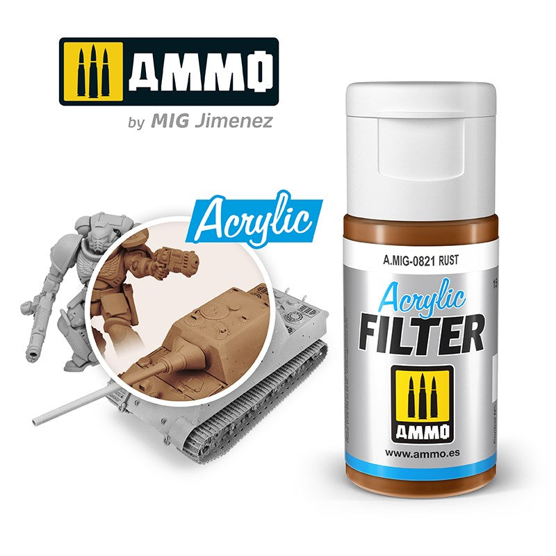 AMMO by Mig Jimenez 0821 Acrylic Filter Rust (6660654694449)