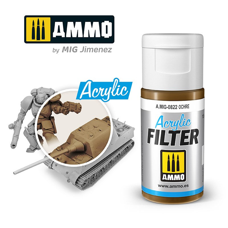 AMMO by Mig Jimenez 0822 Acrylic Filter Ochre
