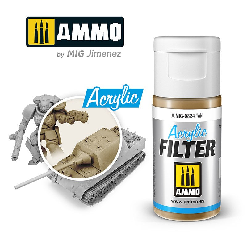 AMMO by Mig Jimenez 0824 Acrylic Filter Tan (6660654891057)