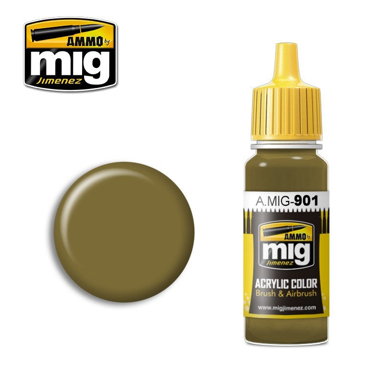AMMO by Mig Jimenez A.MIG-0901 DUNKELGELB DARK BASE (1885165912113)