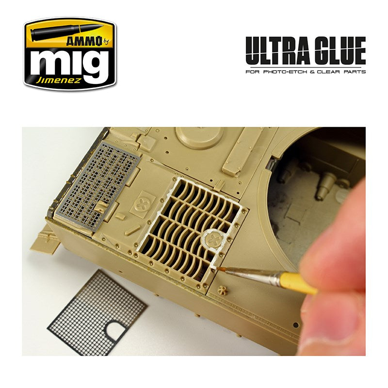 AMMO by Mig Jimenez A.MIG-2031 ULTRA GLUE - FOR ETCH CLEAR PARTS & MORE (acrylic waterbase glue) - Hobby City NZ