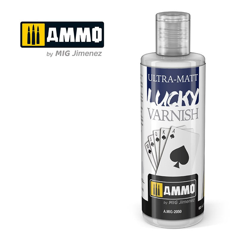 AMMO by Mig Jimenez A.MIG-2050 ULTRA-MATT LUCKY VARNISH (BIG 60 ML SIZE) - Hobby City NZ
