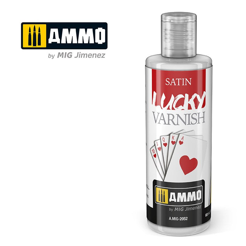AMMO by Mig Jimenez A.MIG-2052 SATIN LUCKY VARNISH (BIG 60 ML SIZE) - Hobby City NZ