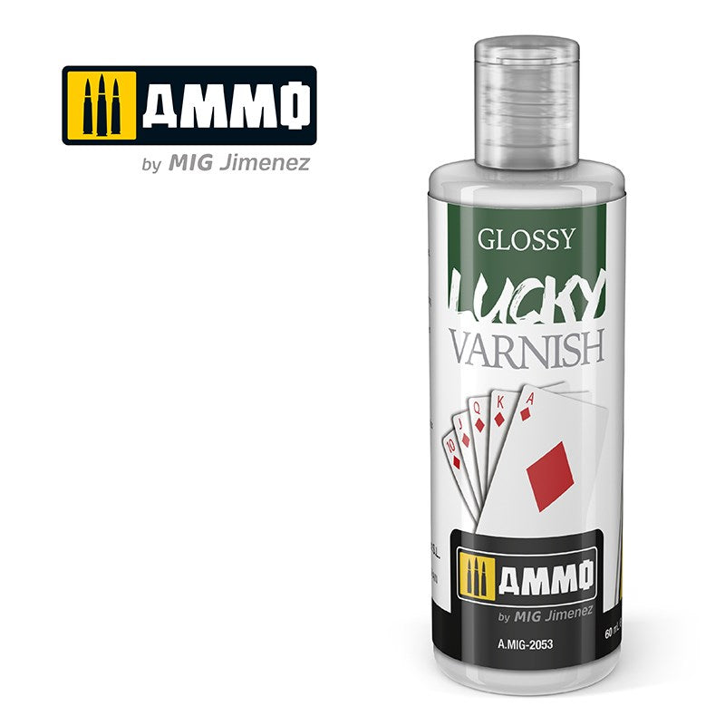 AMMO by Mig Jimenez A.MIG-2053 GLOSSY LUCKY VARNISH (BIG 60 ML SIZE) - Hobby City NZ