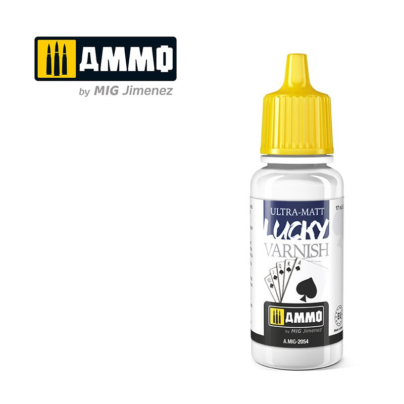 AMMO by Mig Jimenez A.MIG-2054 ULTRA-MATT LUCKY VARNISH (17 ML SIZE) - Hobby City NZ