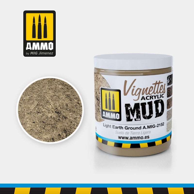 AMMO by Mig Jimenez A.MIG-2152 LIGHT EARTH GROUND (100ML) - VIGNETTES ACRYLIC MUD (8170396975341)