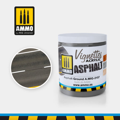 AMMO by Mig Jimenez A.MIG-2157 ASPHALT GROUND (100ML) - VIGNETTES ACRYLIC MUD - Hobby City NZ