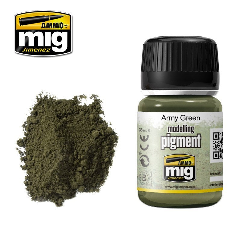 AMMO by Mig Jimenez A.MIG-3019 ARMY GREEN PIGMENT (1885186687025)
