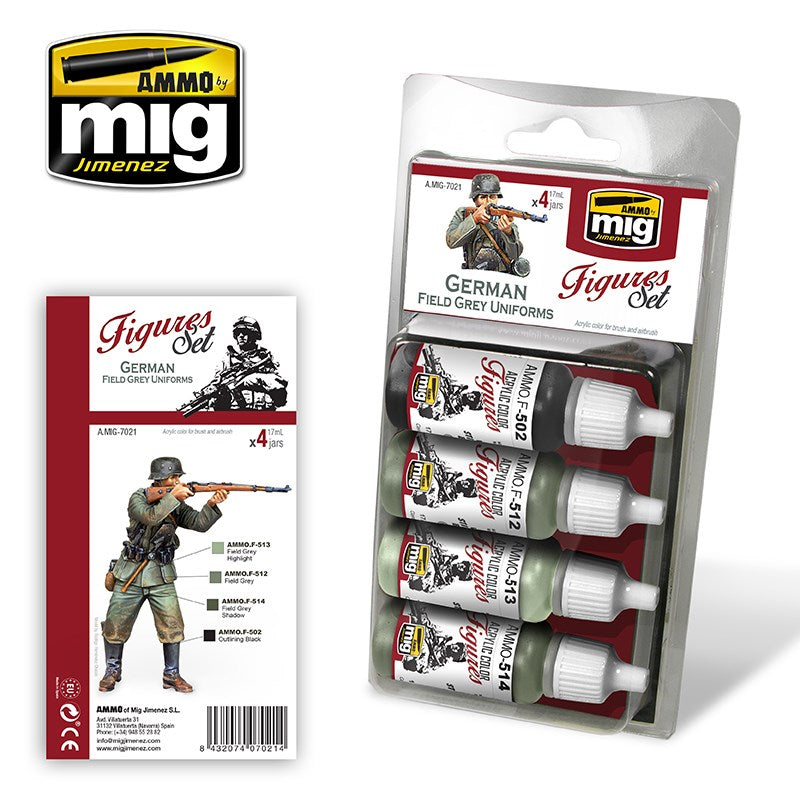 AMMO by Mig Jimenez A.MIG-7021 GERMAN FIELD GREY UNIFORMS - Hobby City NZ