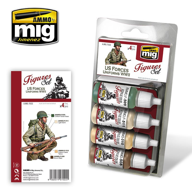 AMMO by Mig Jimenez A.MIG-7022 US FORCES UNIFORMS WWII (8170389602541)