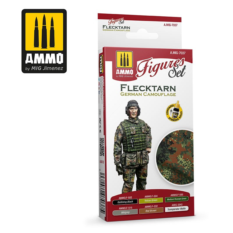 AMMO by Mig Jimenez A.MIG-7037 FLECKTARN GERMAN CAMOUFLAGE - FIGURES SET (8170396647661)